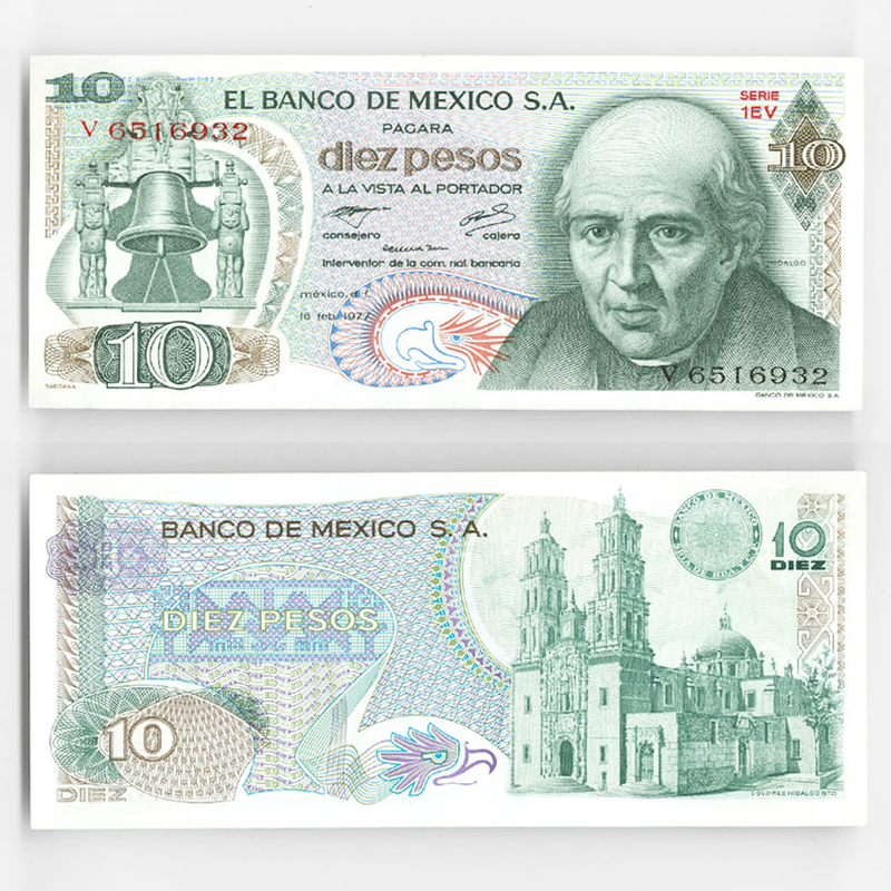 10 песо 1977 Мексика (UNC)