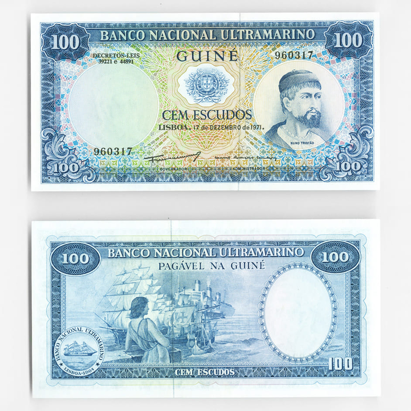 100 эскудо 1971 Гвинея-Бисау. Португальская Гвинея (UNC)